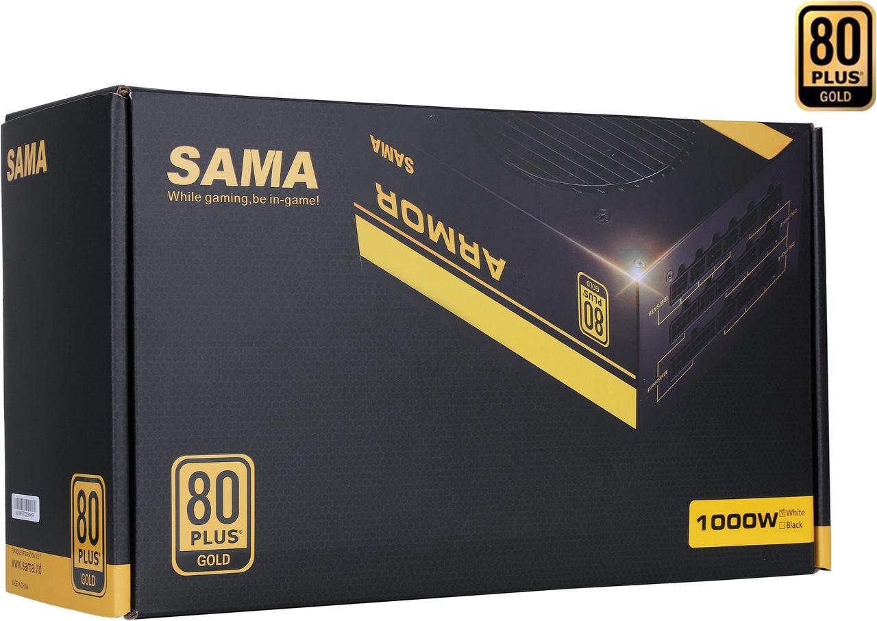 Alt view image 7 of 7 - SAMA 650W Power Supply 80 Plus Gold Full Voltage Full Modular 12V FDB Silent Fan PSU ATX Power for 4000 Series Graphics Cards White 10 Year Warranty