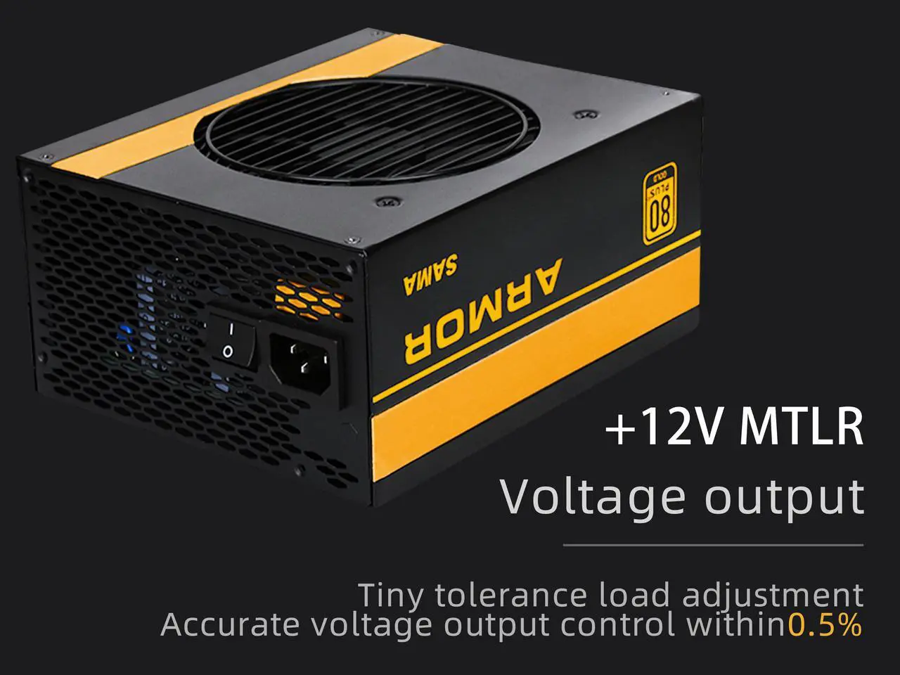 Alt view image 4 of 7 - SAMA 80Plus Gold 750W Power Supply Full Voltage Full Modular 12VHPWR  FDB Fan PFC PSU ATX Gaming Power Supply Supports up to 4070TI Graphics Cards Black 10 Year Warranty