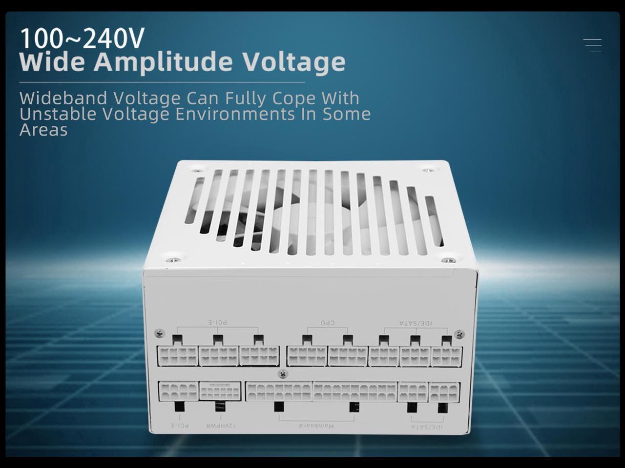 Alt view image 6 of 7 - SAMA XP 1200w ATX Power Supply PSU For Gaming Computer PC Power Supply Unit 1200 Watt White - 80 Plus Platinum - ATX 3.0 & PCIe 5.0 Compliant - Fully Modular - Low Noise Intelligent ECO Silent Fan
