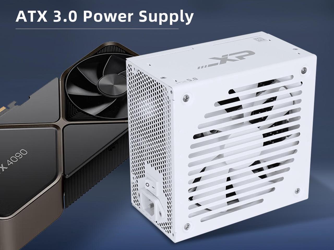 Alt view image 2 of 7 - SAMA XP 1200w ATX Power Supply PSU For Gaming Computer PC Power Supply Unit 1200 Watt White - 80 Plus Platinum - ATX 3.0 & PCIe 5.0 Compliant - Fully Modular - Low Noise Intelligent ECO Silent Fan