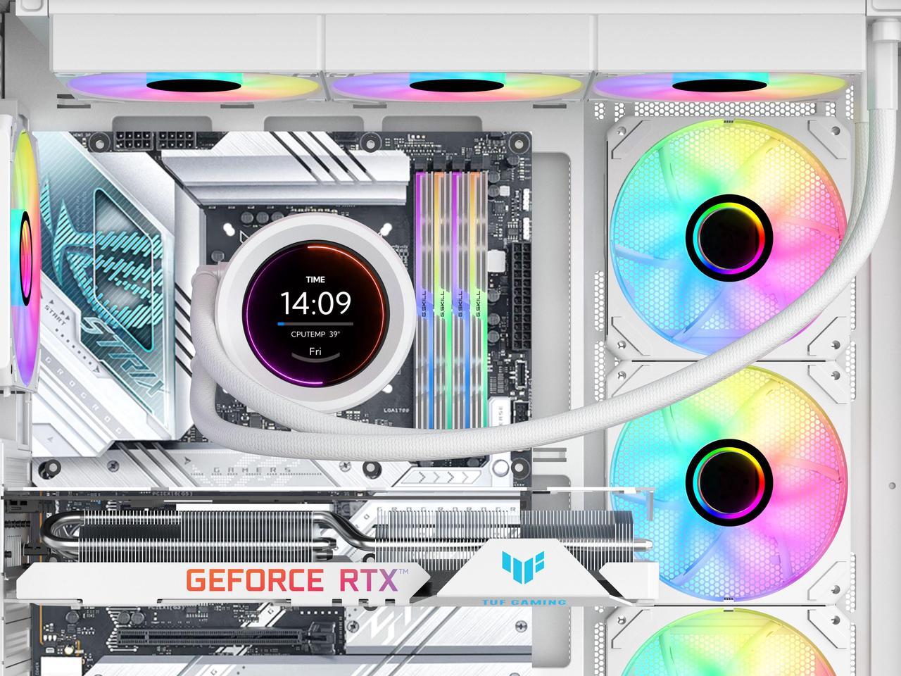 Alt view image 2 of 7 - SAMA SM360 PRO AIO 360mm Liquid Cooler 2.8 inch Screen LCD Display CPU Cooler , Gaming Computer PC Cooler with 3 ARGB PWM Silent Fans