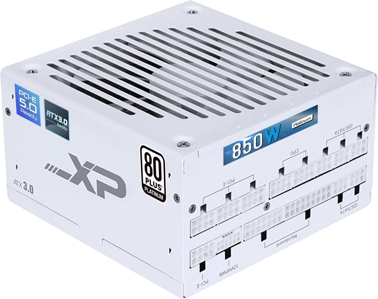 SAMA XP 850w ATX Power Supply PSU For Gaming Computer PC Power Supply Unit White - 80 Plus Platinum Gold - ATX 3.0 & PCIe 5.0 Compliant - Fully Modular - Low Noise Intelligent ECO Silent Fan