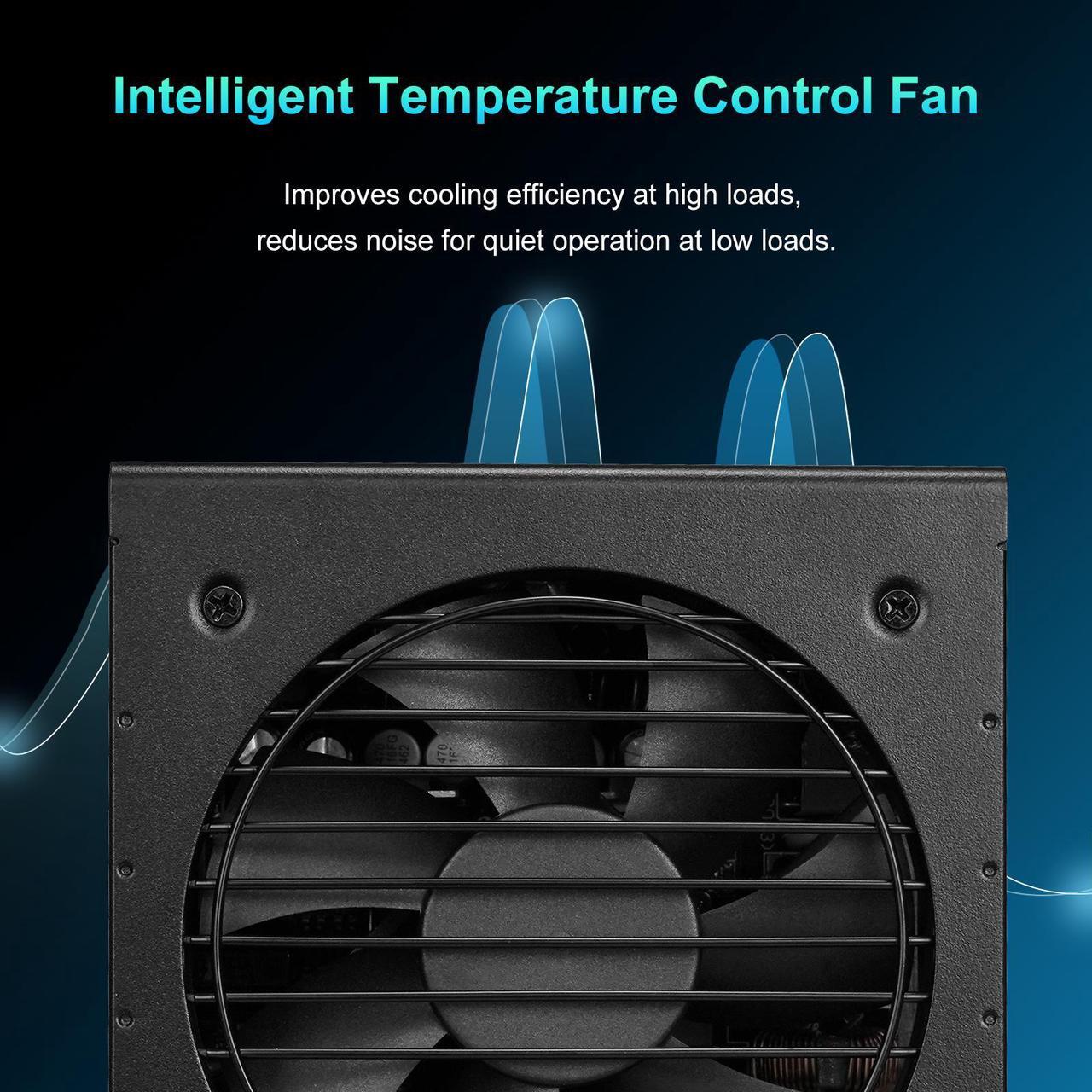 Alt view image 3 of 7 - SAMA GT750BK Black 80 PLUS Gold Fully Modular ATX Power Supply - ATX 3.1 & PCIe 5.1 Compliant - Japanese Capacitors - FDB Fan with Auto Speed Control - 5 Year Warranty