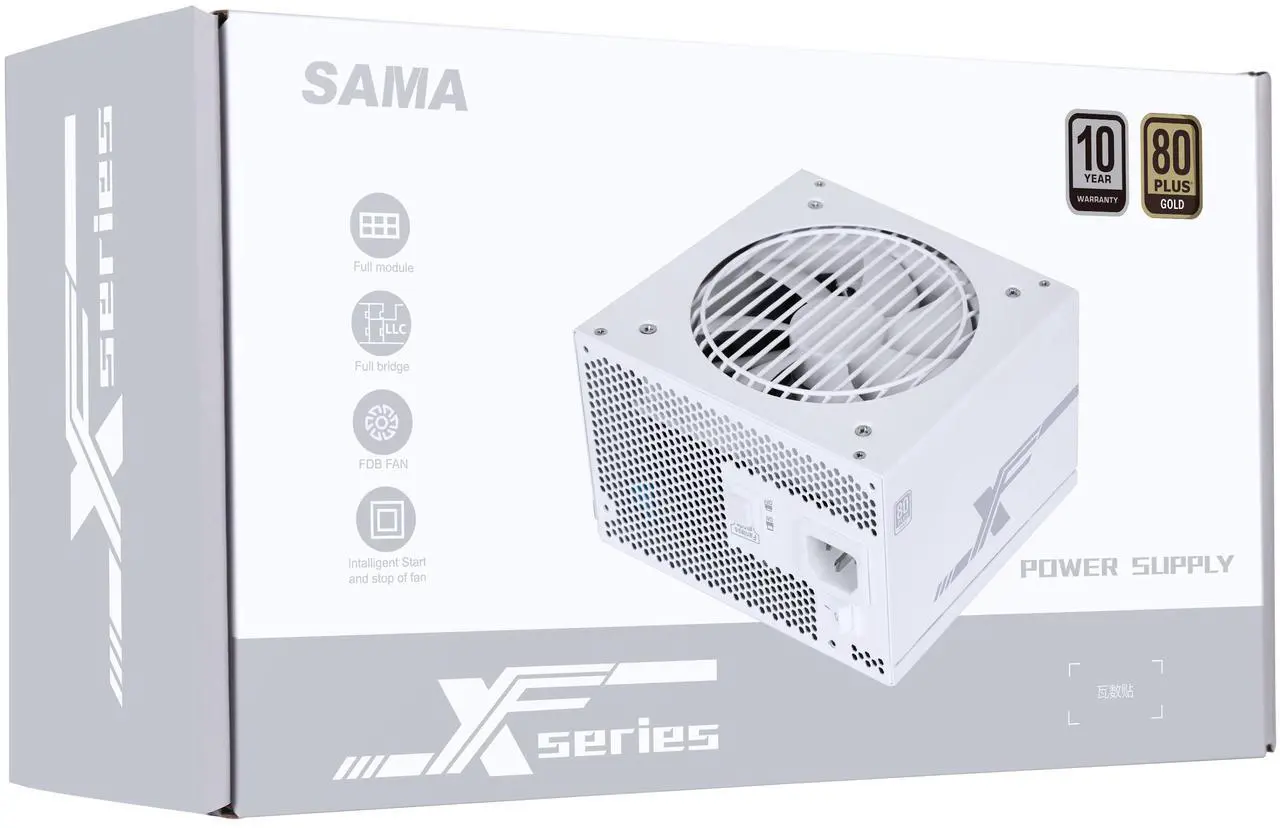 Alt view image 4 of 5 - SAMA 750W Power Supply  ATX 3.0 PCIE 5.0 80 Plus Gold Full Modular PSU, Silent FDB Fan 600W 12VHPWR Cable Included Gaming Computer PC Power Supply,Ten Years Warranty