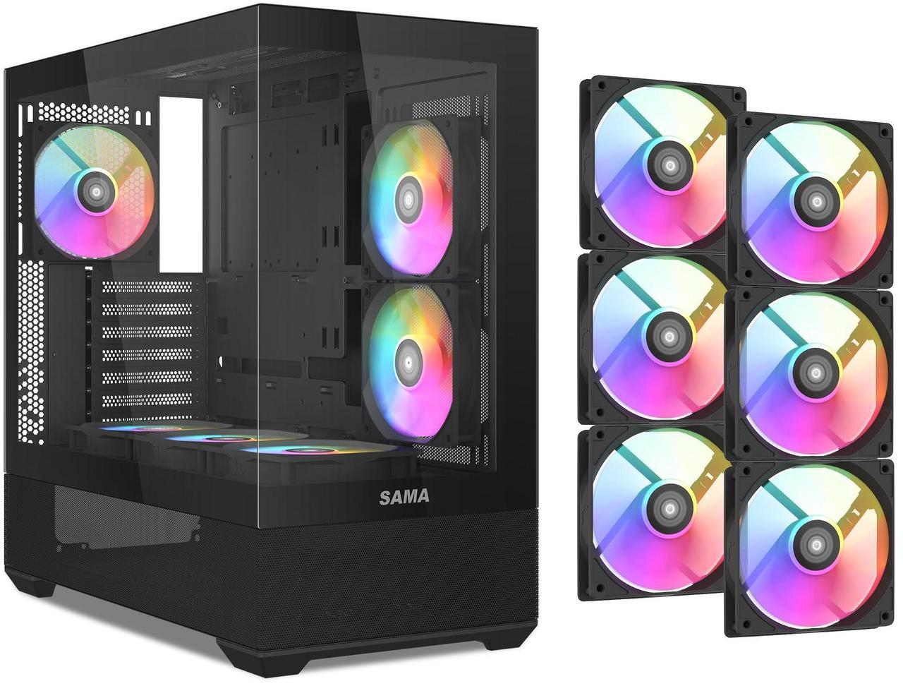SAMA V40 Black ATX Mid Tower Case 
