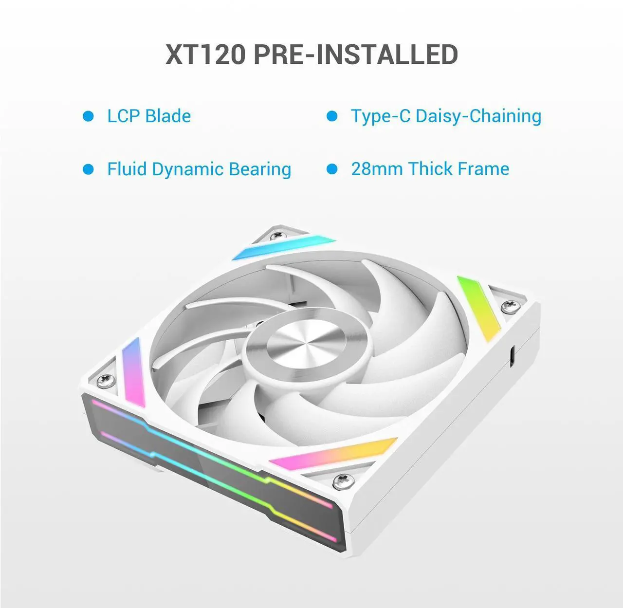 Alt view image 3 of 7 - SAMA Q70 White CPU Liquid Cooler, 360MM Liquid Water AIO CPU Cooler with 2.8" LCD Display, Magnetic Detachable, XT120 Modular Fans LCP Blade, Bonus Stands, 115X, 2011, 1200, 1700, AM4, AM5 AIO Cooler