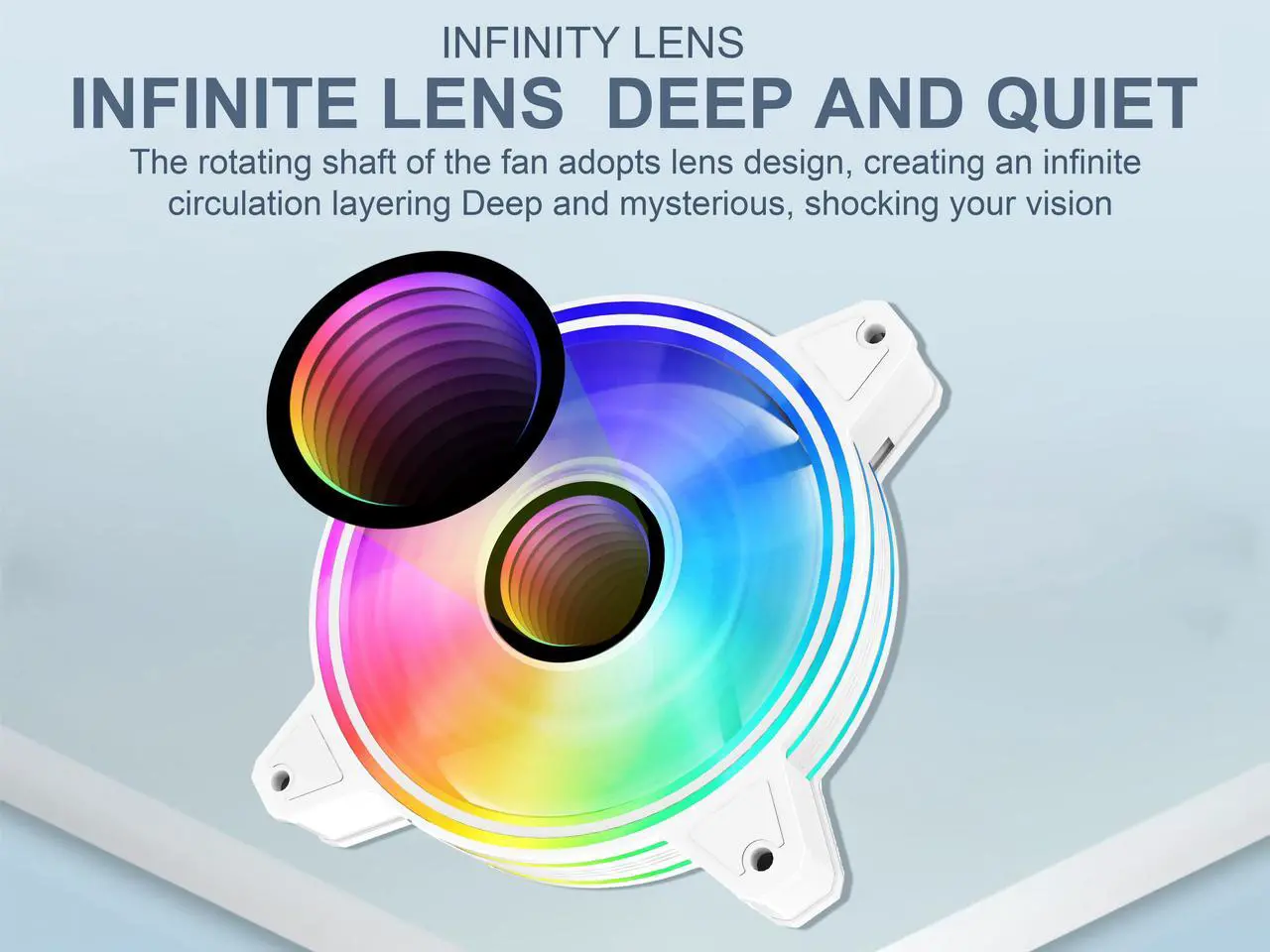Alt view image 4 of 7 - SAMA 6CF1202I Series, ARGB 120mm Fan, Extremely Cooling Performance, Computer Case Fan, Single Fan - White