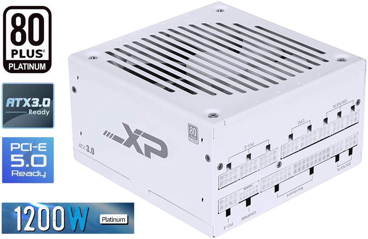 Main image of SAMA XP 1200w ATX Power Supply PSU For Gaming Computer PC Power Supply Unit 1200 Watt White - 80 Plus Platinum - ATX 3.0 & PCIe 5.0 Compliant - Fully Modular - Low Noise Intelligent ECO Silent Fan