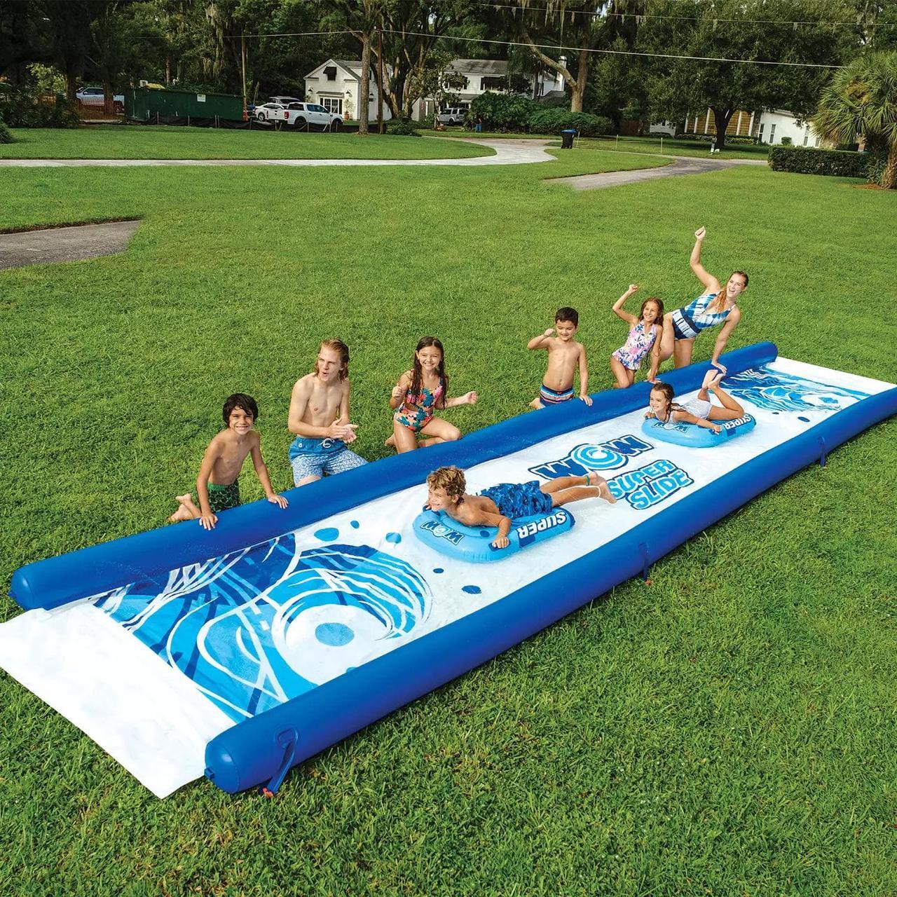 Main image of WOW Sports Super Slide with Sprinklers, Blue