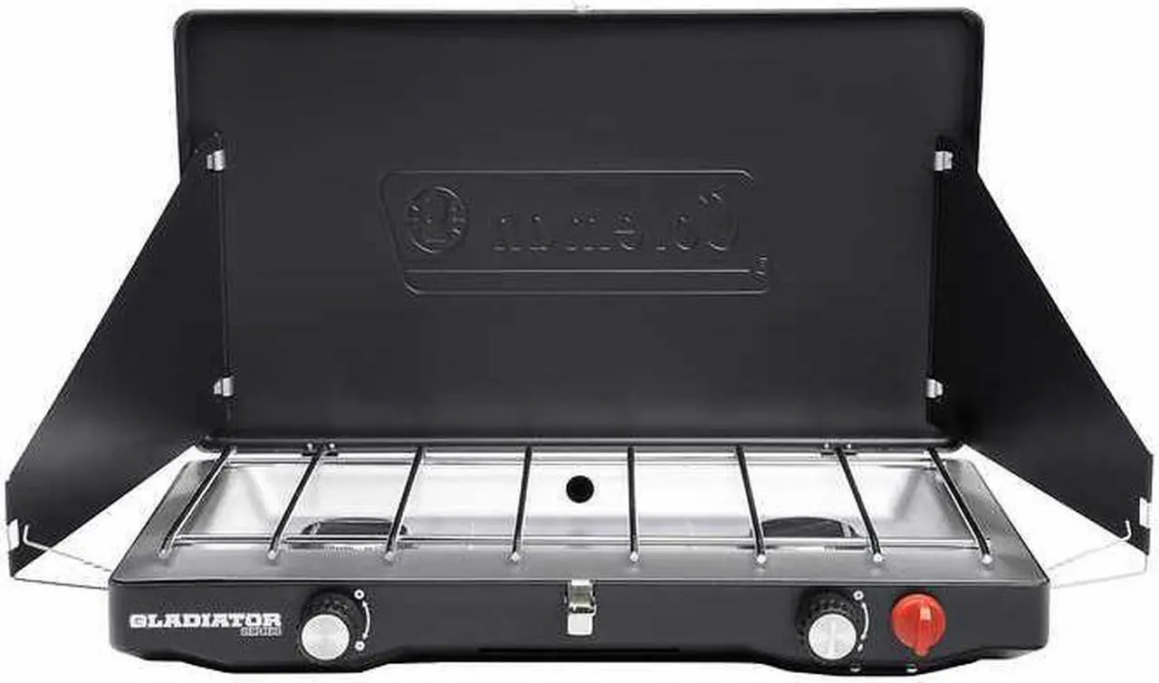 Alt view image 4 of 4 - Coleman Gladiator 2 Burner Stove Ourdoor Activities/Camping