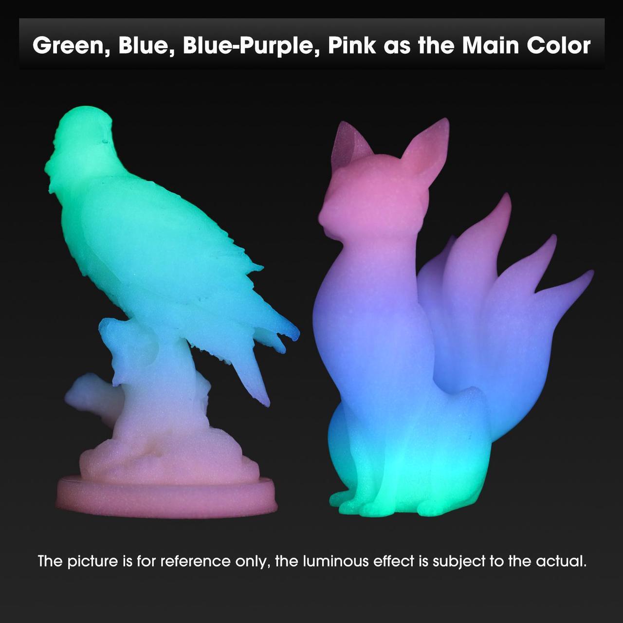 Alt view image 4 of 6 - eSUN Luminous-Rainbow PLA 3D Filament Glow in The Dark Multicolor Changes 1kg