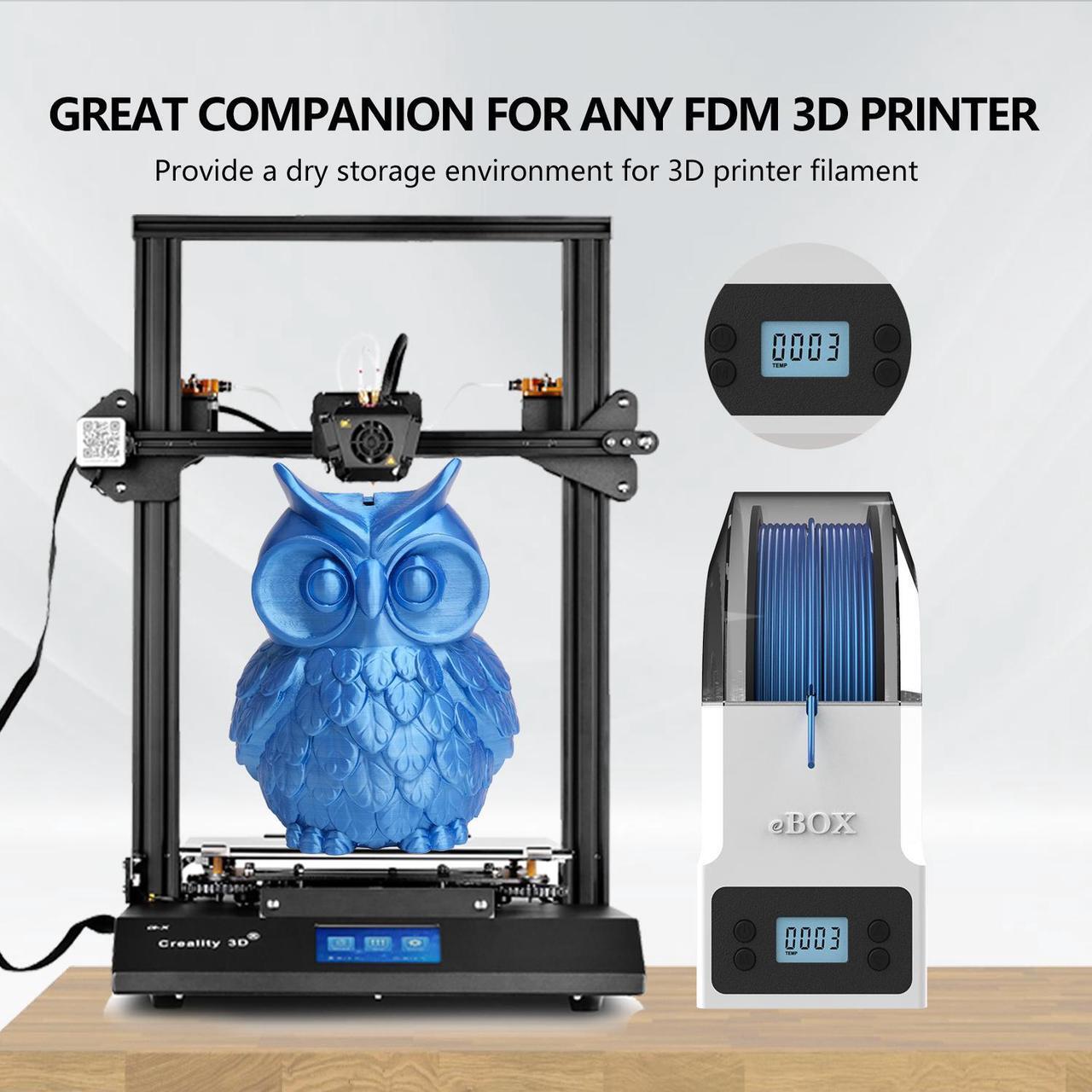 Alt view image 8 of 7 - eSUN eBOX Lite 3D Printer Filament Dryer Box, Dehydrator of Filament Storage Box, Keep Filament Dry During 3D Printing, Filament Spool Holder, Compatible with PLA ABS PETG Silk TPU Filament
