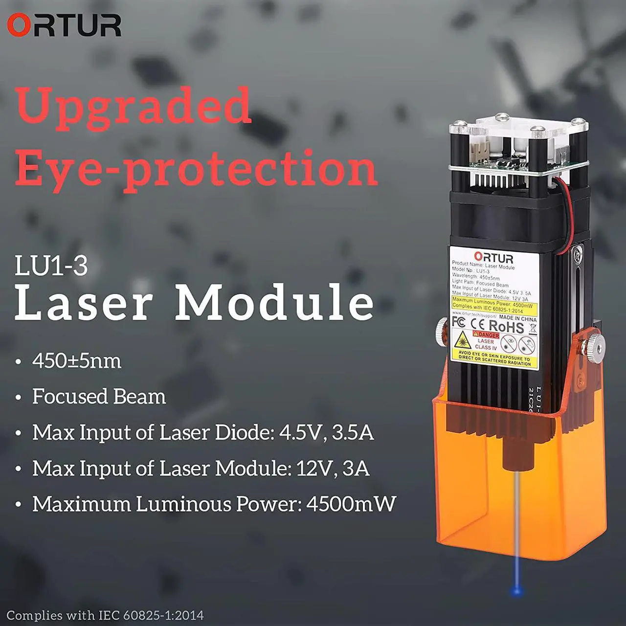 Alt view image 4 of 7 - ORTUR Laser Master, Mini Portable 15W Laser Engraver, 32-Bits Motherboard Laser Engraving Cutting Machine, DIY Laser Cutter for Wood and Metal,150x130mm Engraving Area