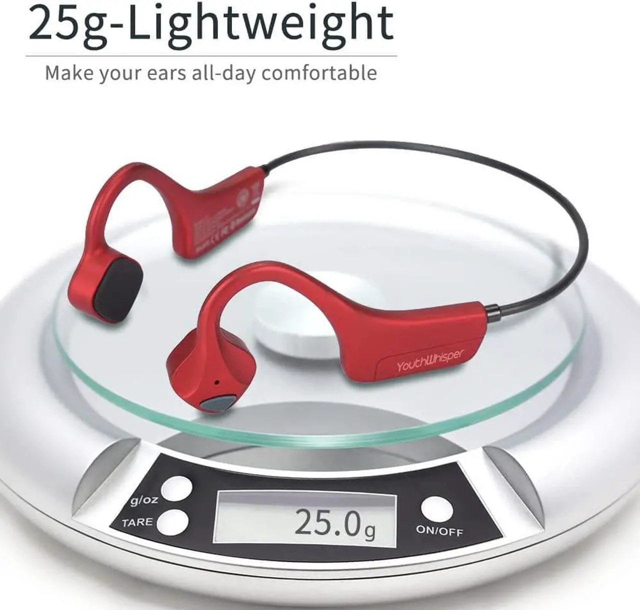 Alt view image 3 of 6 - Bone Conduction Headphones Bluetooth with Mic Wireless Computer Headsets with Microphone Open Ear Bluetooth Earphones Noise Cancelling Multi-Point Connection for PC, Working