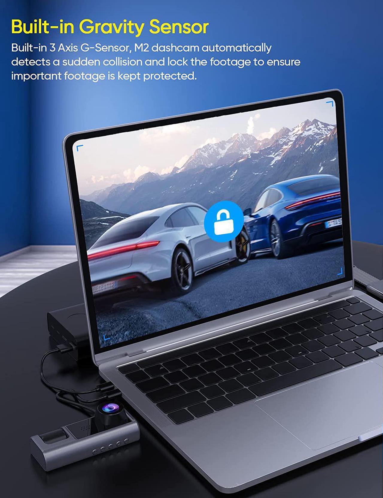 Alt view image 4 of 7 - 3 Channel Dash Cam Front and Rear Inside, 1080P Dash Camera for Cars, Dashcam Three Way Triple Car Camera with IR Night Vision, Loop Recording, G-Sensor, Parking Monitor, 24 Hours Recording