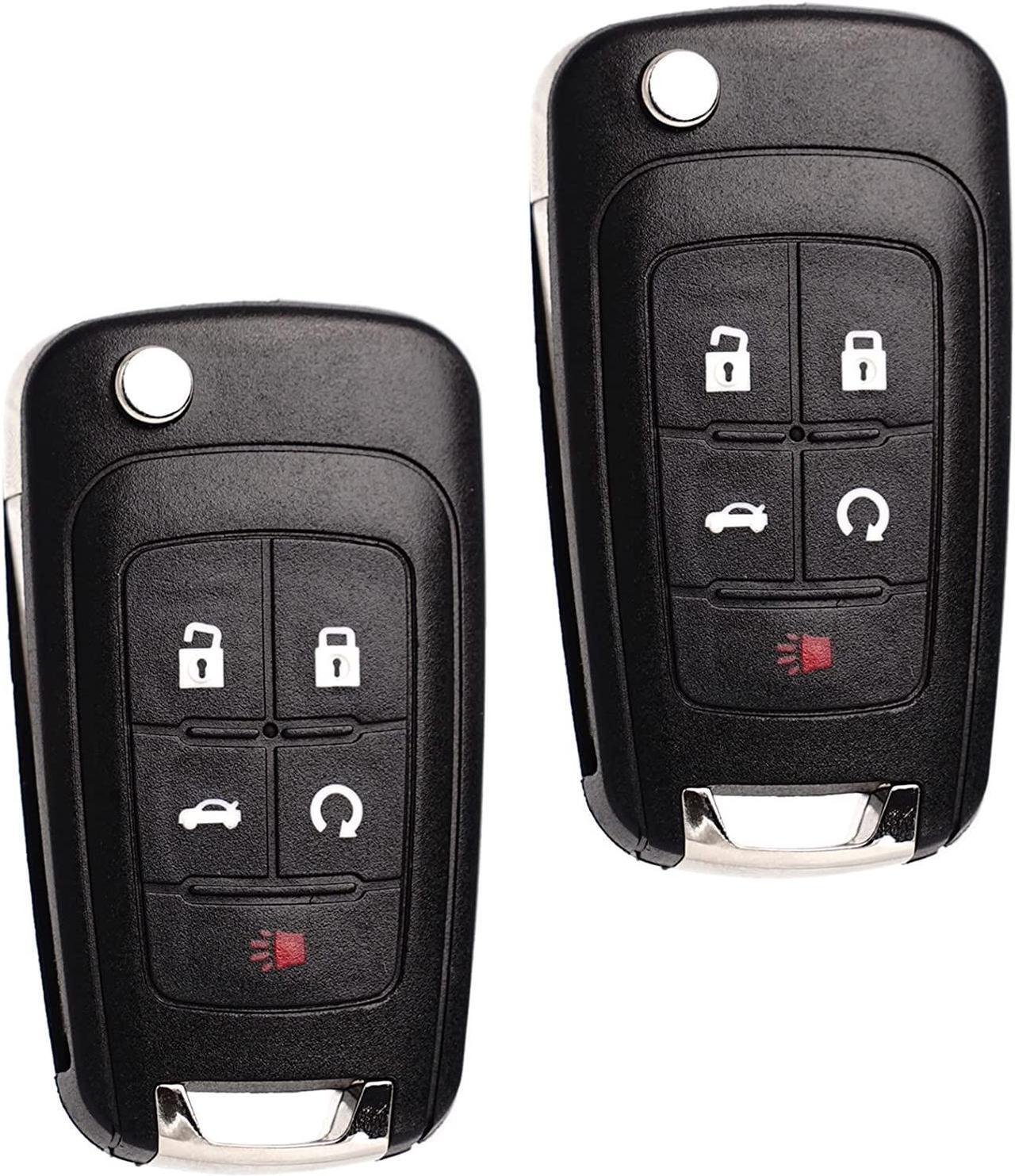 Main image of Flip Key Fob Replacement Fits for Chevy Equinox Camaro 2010 2011 2012 2013 2014 2015 2016 2017 2018 2019 Cruze Malibu Impala Sonic GMC Terrain Buick Lacrosse Regal Verano Encore Keyless Entry Remote