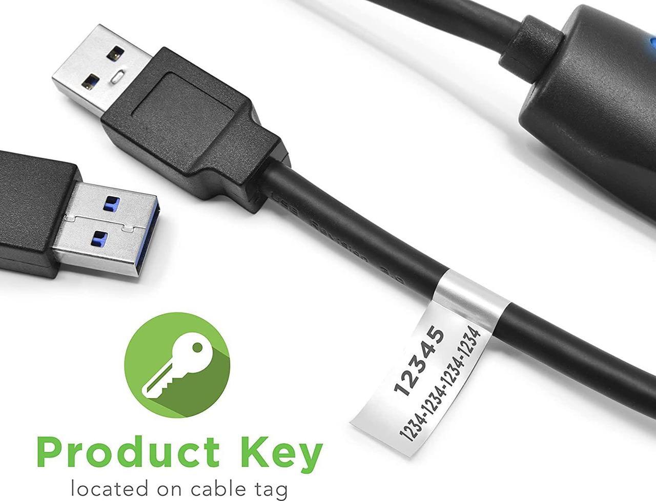 Alt view image 3 of 6 - Plugable USB 3.0 Transfer Cable, Unlimited Use, Transfer Data Between 2 Windows PC's, Compatible with Windows 11, 10, 8.1, 8, 7, Vista, XP, Bravura Easy Computer Sync Software Included