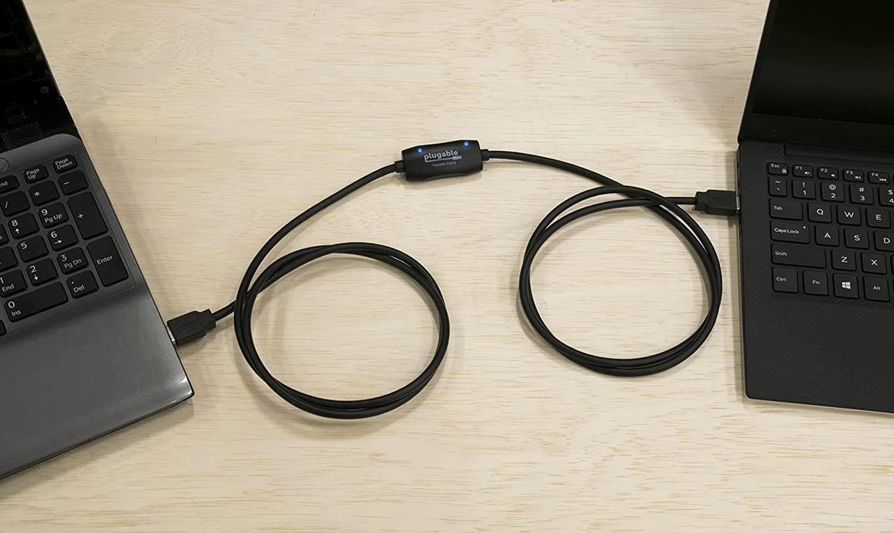 Alt view image 4 of 6 - Plugable USB 3.0 Transfer Cable, Unlimited Use, Transfer Data Between 2 Windows PC's, Compatible with Windows 11, 10, 8.1, 8, 7, Vista, XP, Bravura Easy Computer Sync Software Included