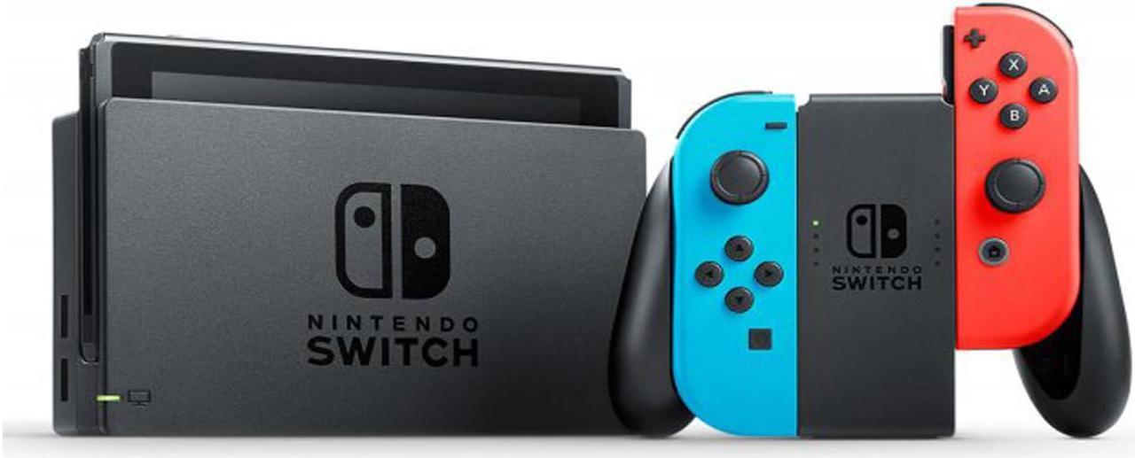 Alt view image 13 of 20 - Nintendo Switch 32GB Console - Neon Red / Neon Blue Joy-Con - HADSKABAA HAC-001(-01)