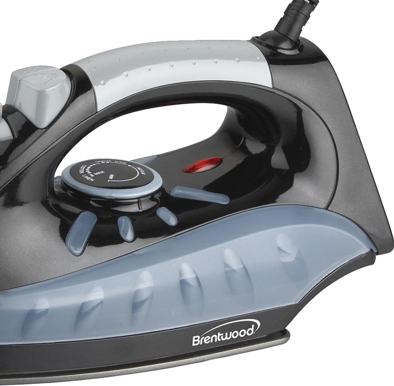 Alt view image 10 of 17 - Brentwood Non-Stick Steam Iron, Black MPI-62
