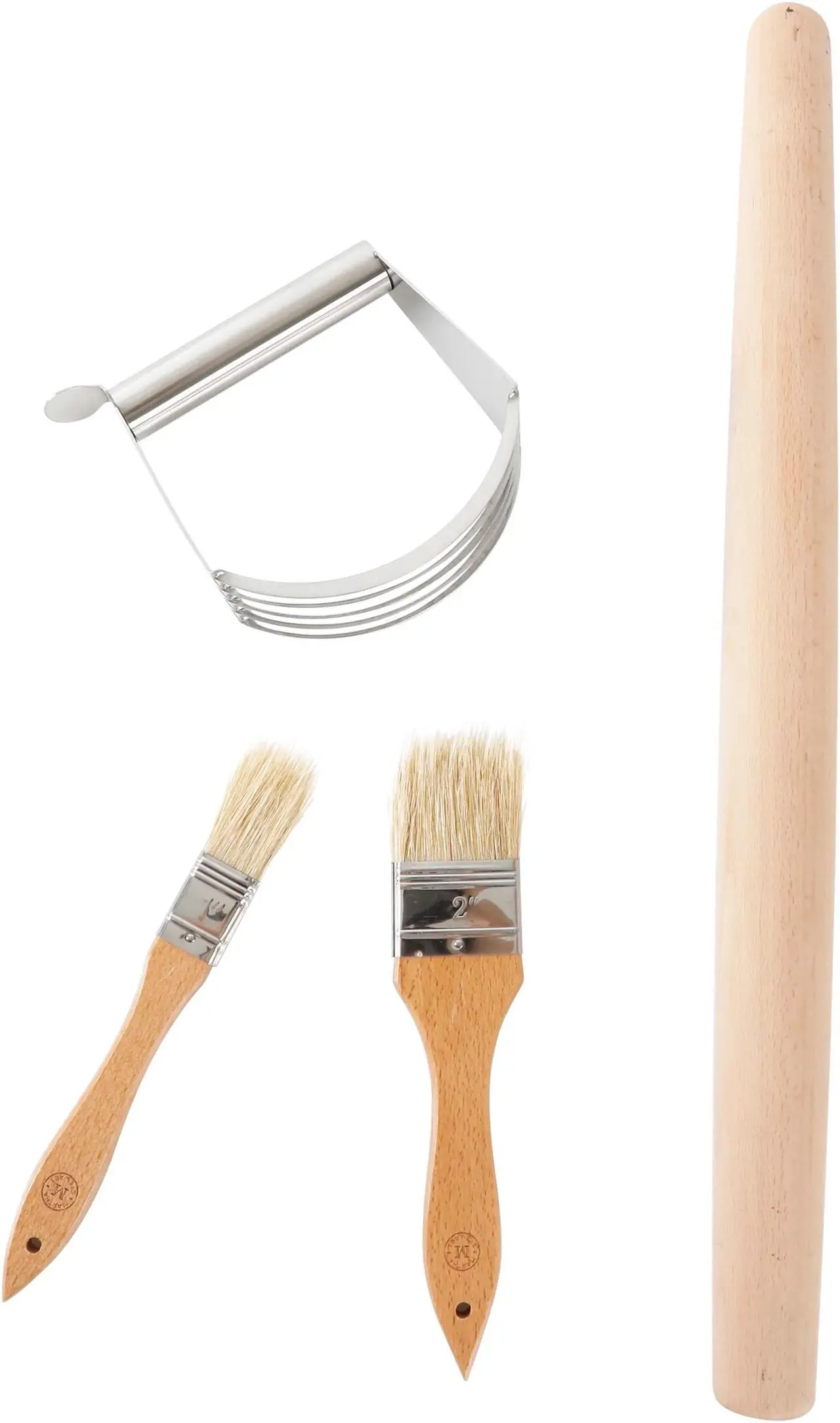 Main image of Martha Stewart 4 Piece Wood and Stainless Steel Baking Gadget Set
