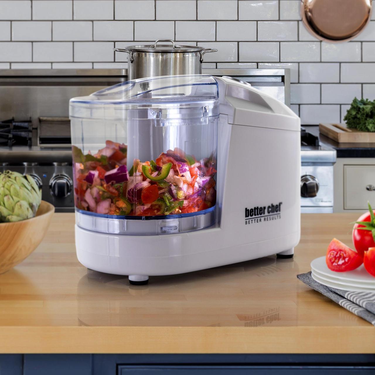 Alt view image 6 of 7 - Better Chef 12 Ounce Compact Chopper in White