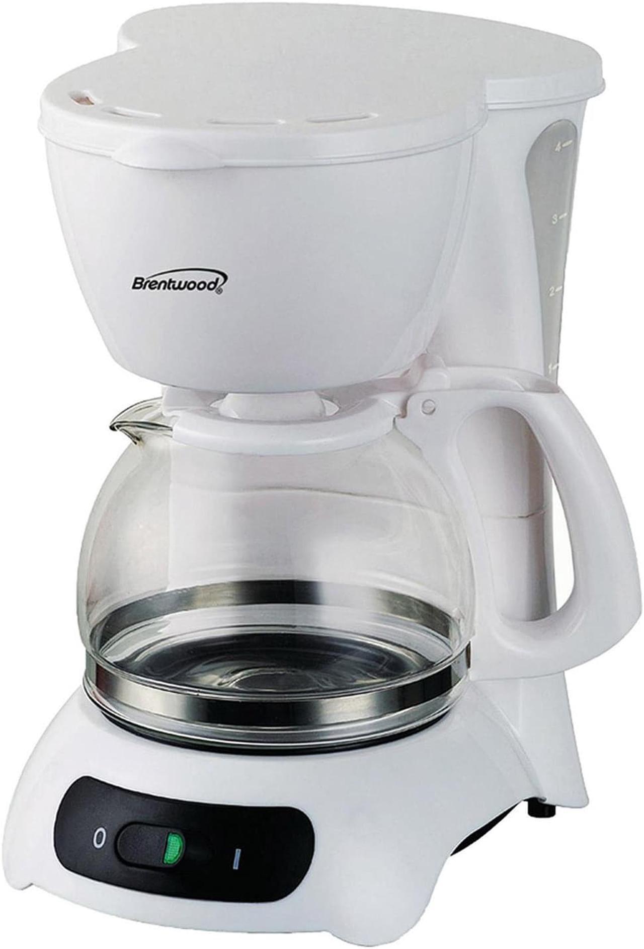 Alt view image 3 of 7 - Brentwood Appliances TS-213W 4-Cup Coffee Maker (White)