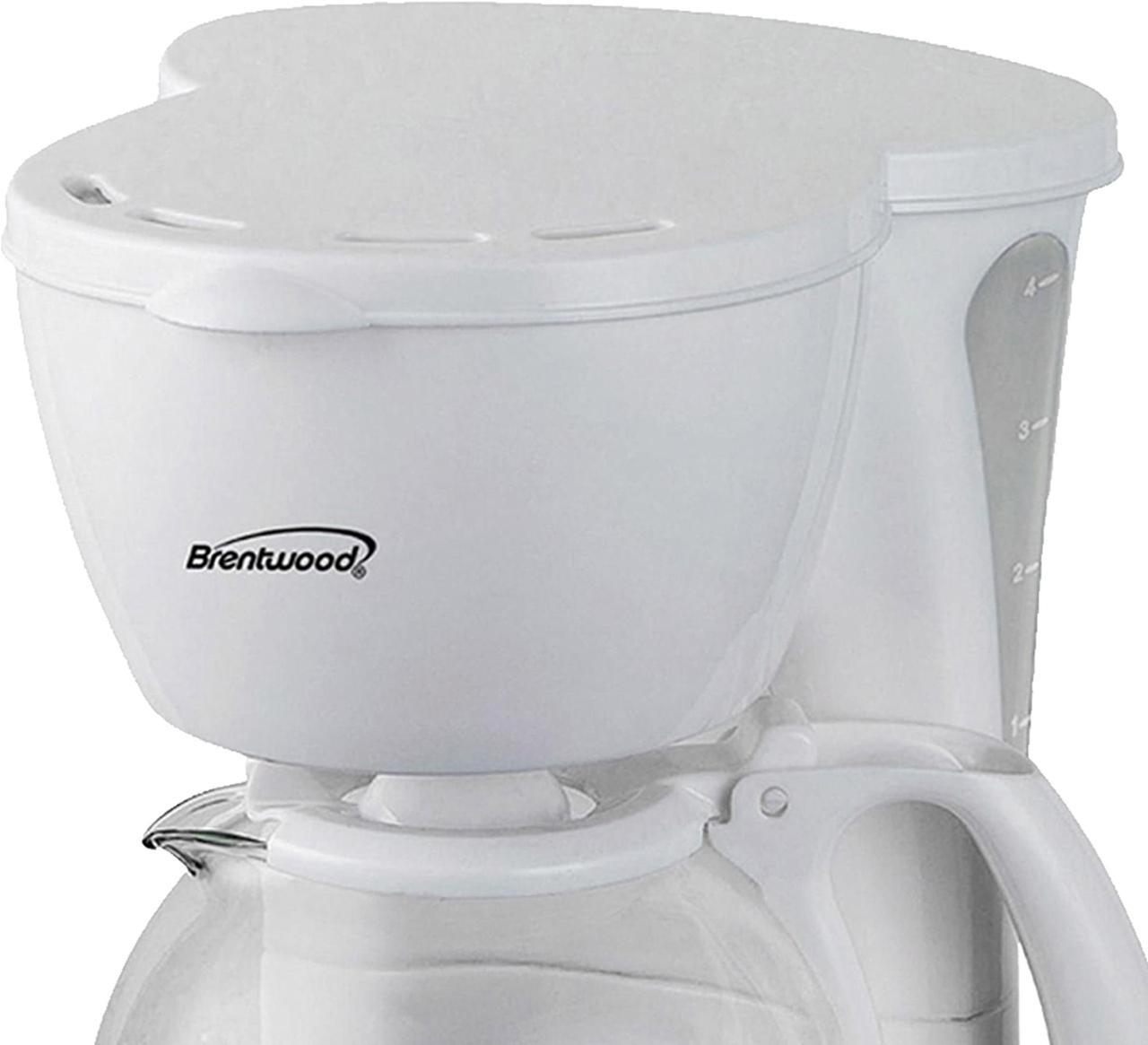 Alt view image 5 of 7 - Brentwood Appliances TS-213W 4-Cup Coffee Maker (White)