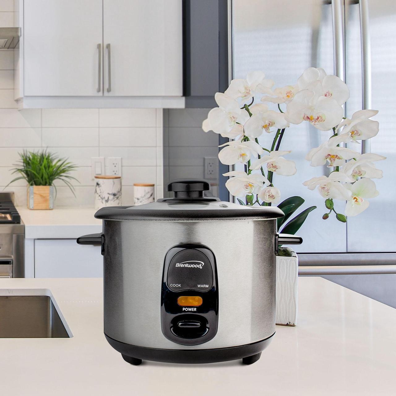 Alt view image 11 of 11 - Brentwood Appliances TS-20 10-Cup Uncooked/20-Cup Cooked Rice Cooker, Stainless Steel