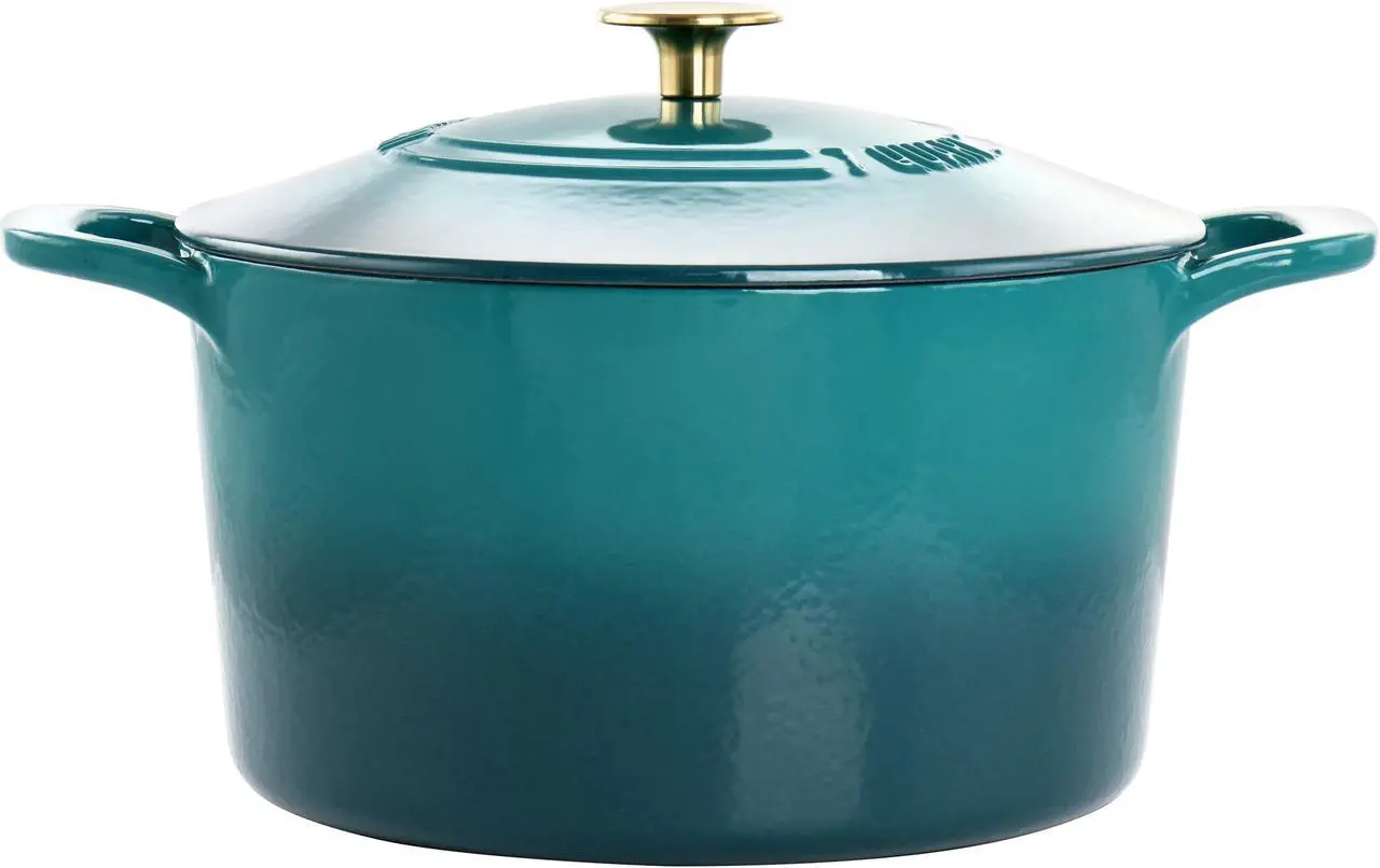 Main image of Martha Stewart 7 Quart Enameled Cast Iron Dutch Oven with Lid in Emerald Ombre