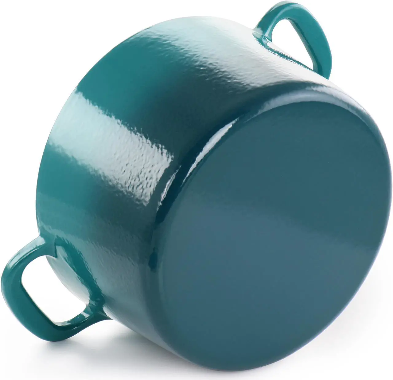 Alt view image 5 of 7 - Martha Stewart 7 Quart Enameled Cast Iron Dutch Oven with Lid in Emerald Ombre