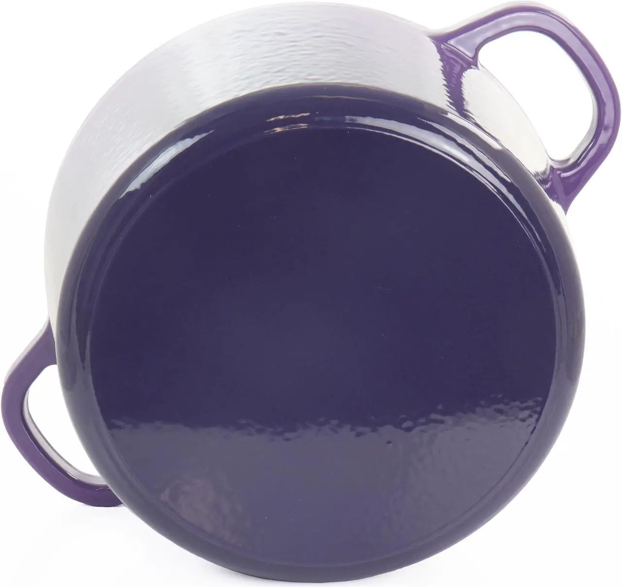 Alt view image 2 of 8 - Crock-Pot Artisan 2 Piece 5 Quart Enameled Cast Iron Dutch Oven with Lid in Lavender