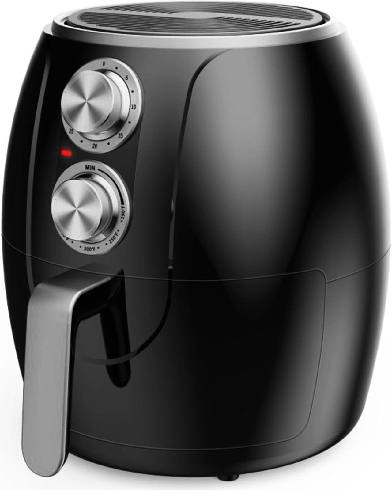 Alt view image 3 of 6 - brentwood 3.2-quart small electric air fryer, timer & temp. control (black, silver) (af-300bk)