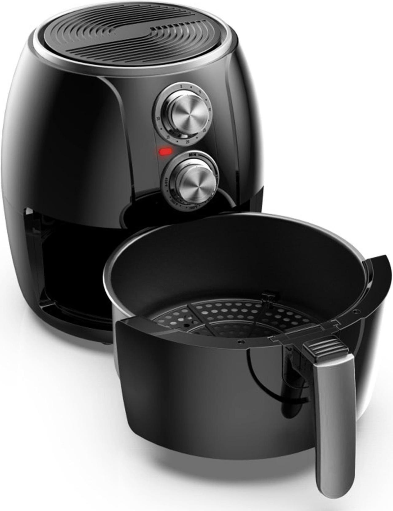 Alt view image 5 of 6 - brentwood 3.2-quart small electric air fryer, timer & temp. control (black, silver) (af-300bk)