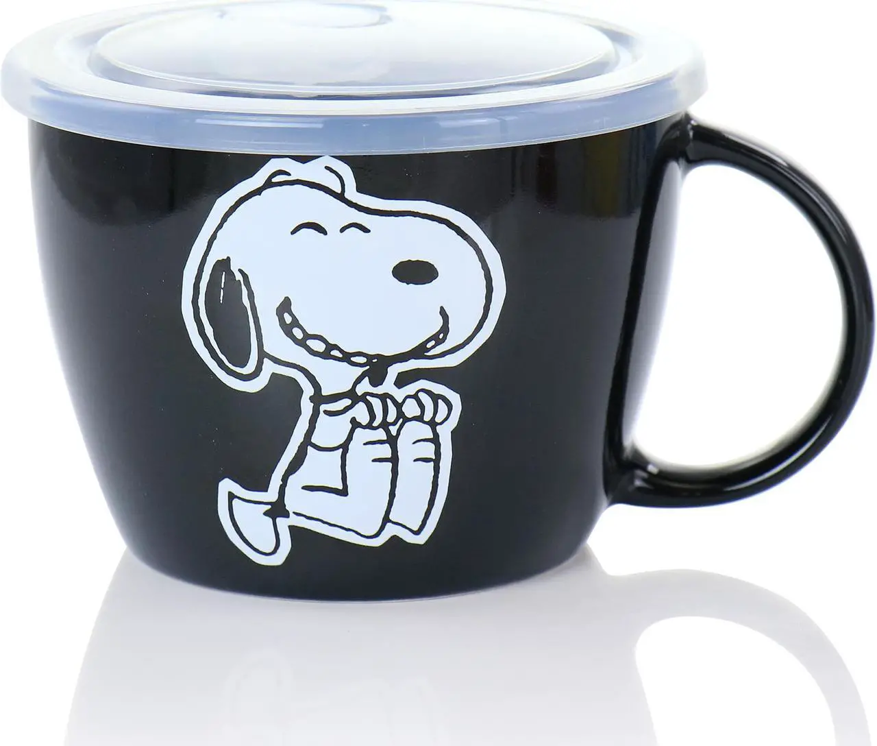 Alt view image 3 of 7 - Gibson Peanuts 70th Anniversary 4 Piece Stoneware 23.5oz Soup Bowl Set with Vented Lids in Assorted Colors