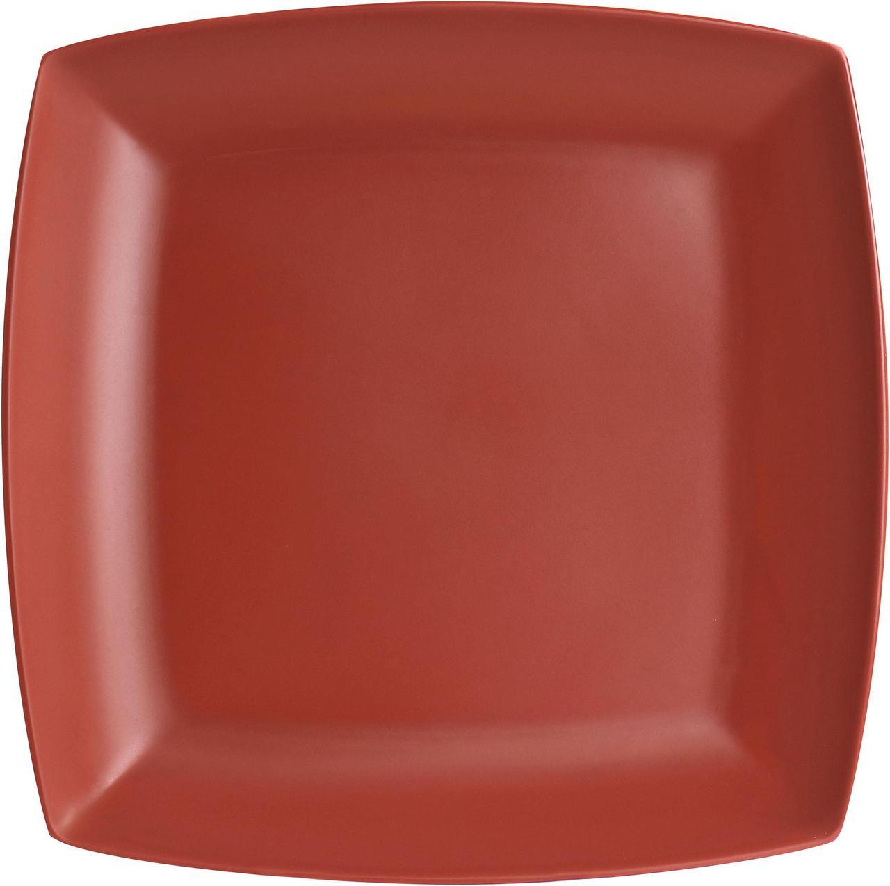 Alt view image 5 of 7 - Gibson Home Grayson Melamine 12 Piece Square Dinnerware Set in Orange