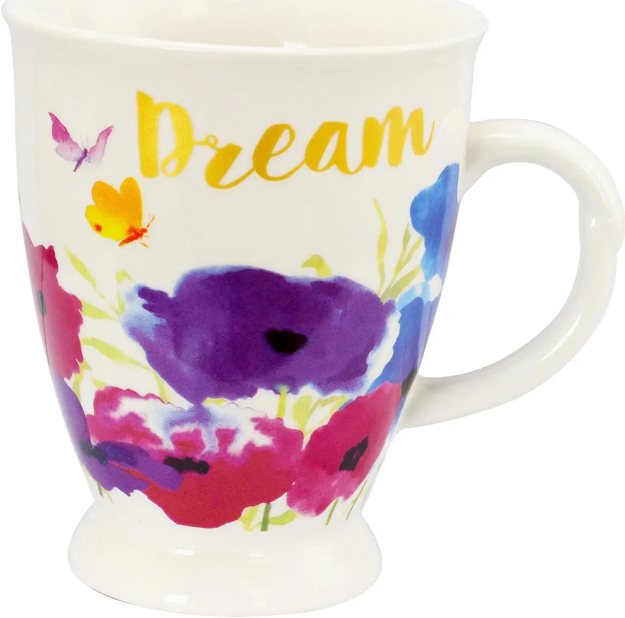 Alt view image 4 of 7 - Gibson Bold Floral 17.4 oz Cup set of 4 Assorted Designs