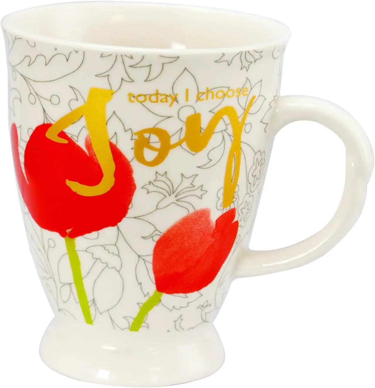 Alt view image 6 of 7 - Gibson Bold Floral 17.4 oz Cup set of 4 Assorted Designs