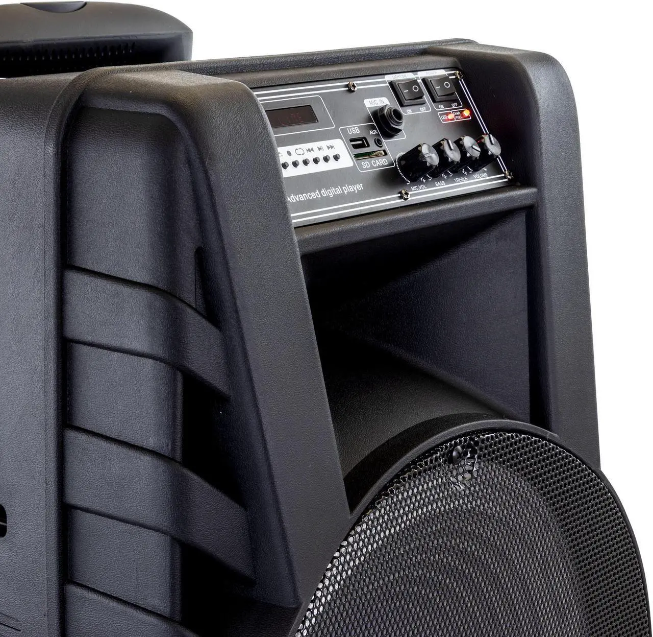 Alt view image 5 of 10 - beFree Sound 15 Inch Bluetooth Portable Rechargeable Party Speaker with LED Lights