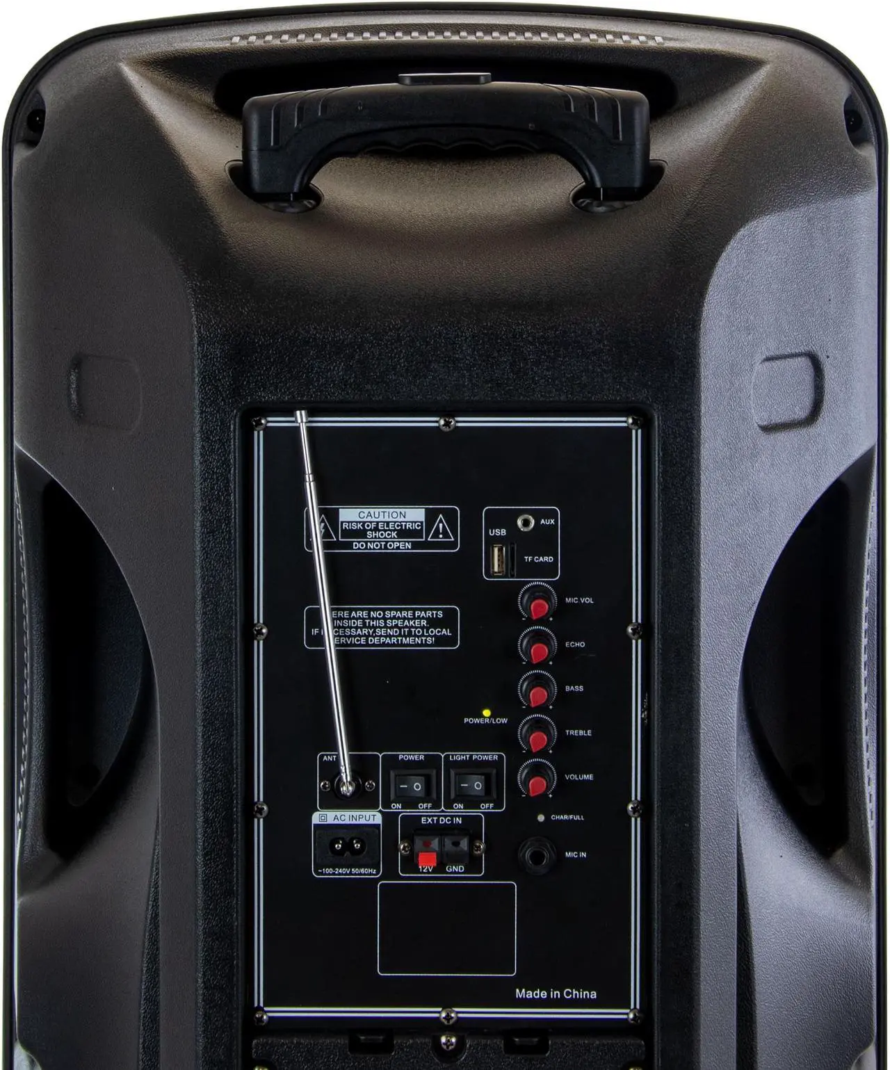 Alt view image 9 of 12 - beFree Sound BFS-5700 15" Rechargeable Bluetooth Portable Party PA Speaker System With SD/FM/USB Inputs