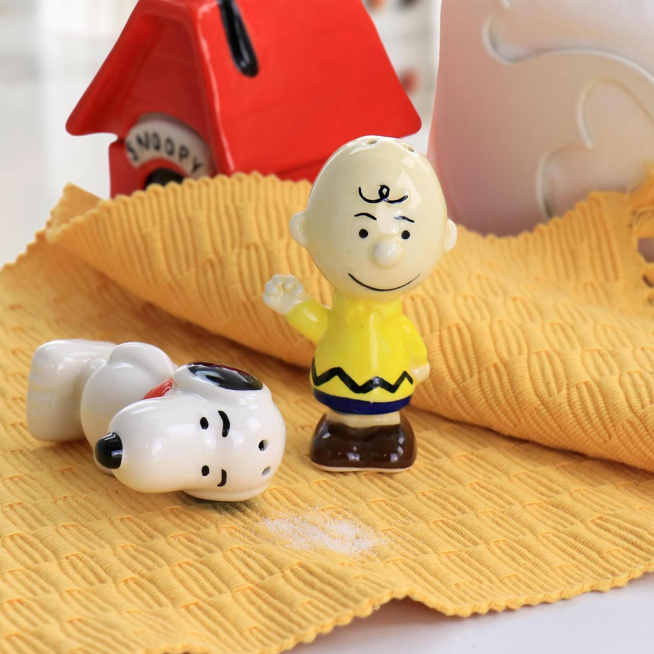 Alt view image 6 of 6 - Peanuts Classical Pals Charlie Brown and Snoopy Figurine Salt and Pepper Shaker Set