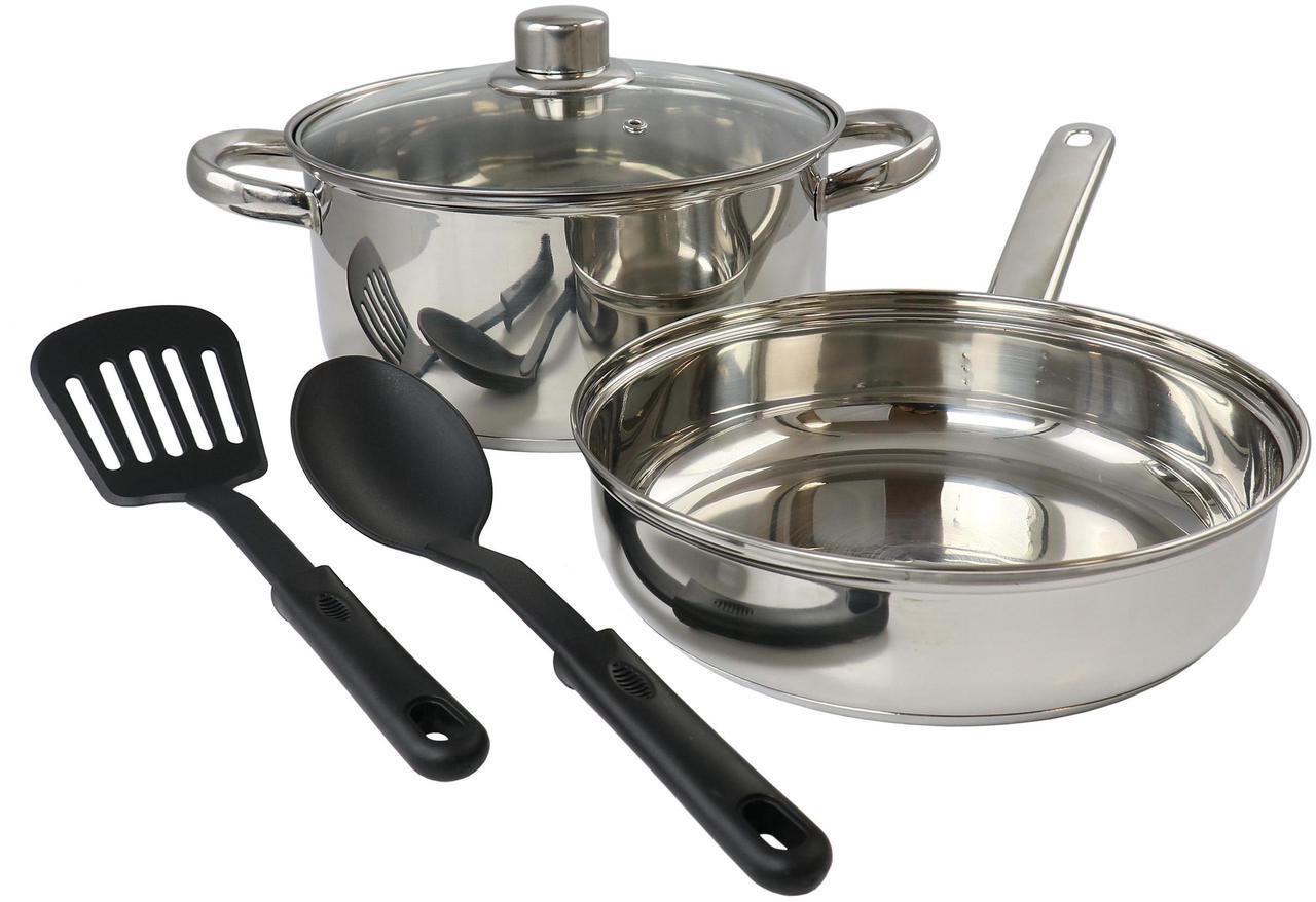 Main image of Gibson Home 5 Piece Mirror Polish Stainless Steel Cookware Set