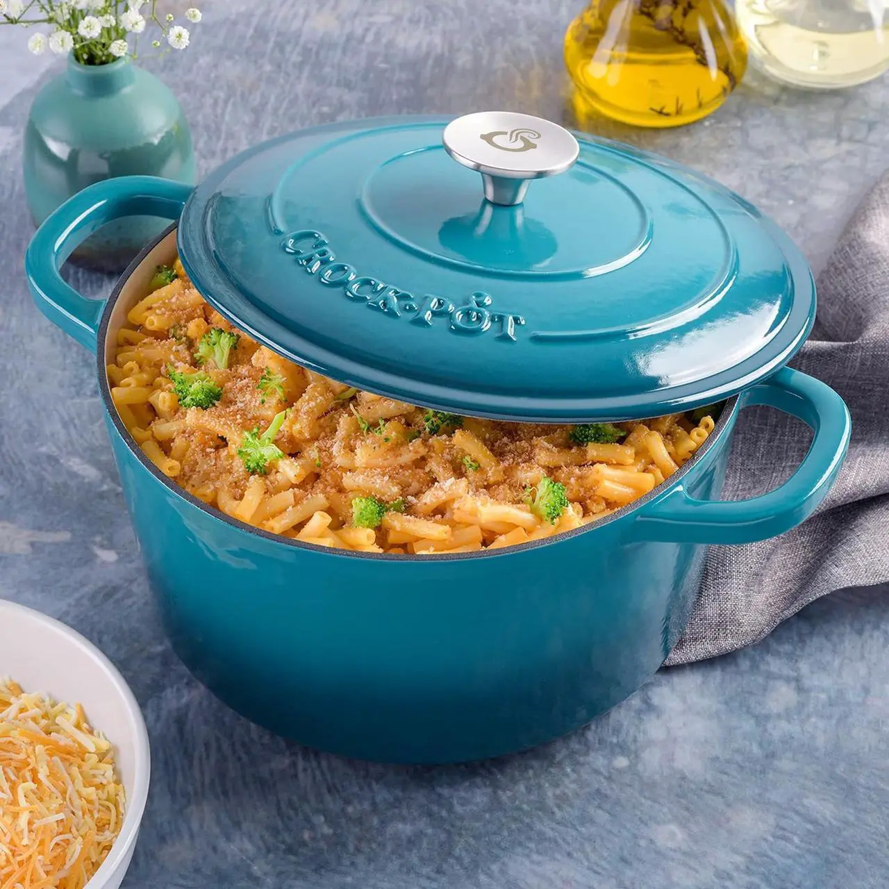 Crock-Pot Artisan Round Cast Iron Dutch Oven - Thumbnail 4