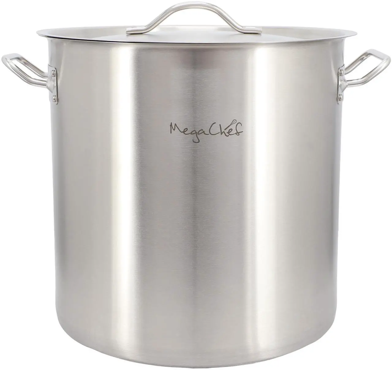 Alt view image 7 of 7 - MegaChef Professional Kitchen 52.8 Quart Round Stainless Steel Stock Pot with Lid