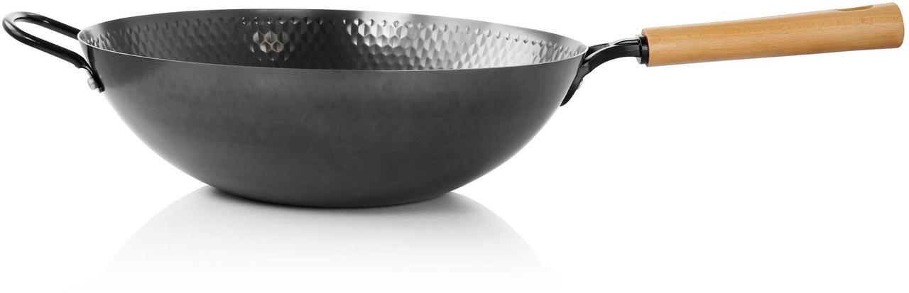 Alt view image 2 of 6 - Oster Bressler 13.5in Nonstick Carbon Steel Wok with Wooden Handle