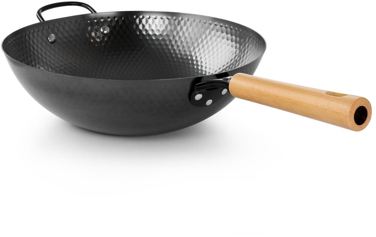 Alt view image 3 of 6 - Oster Bressler 13.5in Nonstick Carbon Steel Wok with Wooden Handle