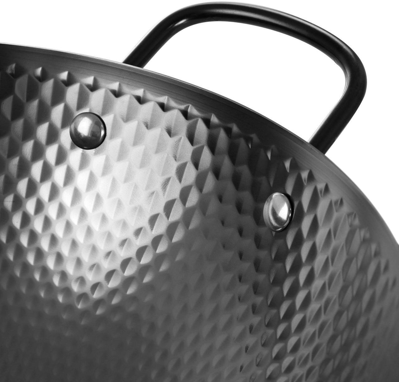 Alt view image 5 of 6 - Oster Bressler 13.5in Nonstick Carbon Steel Wok with Wooden Handle