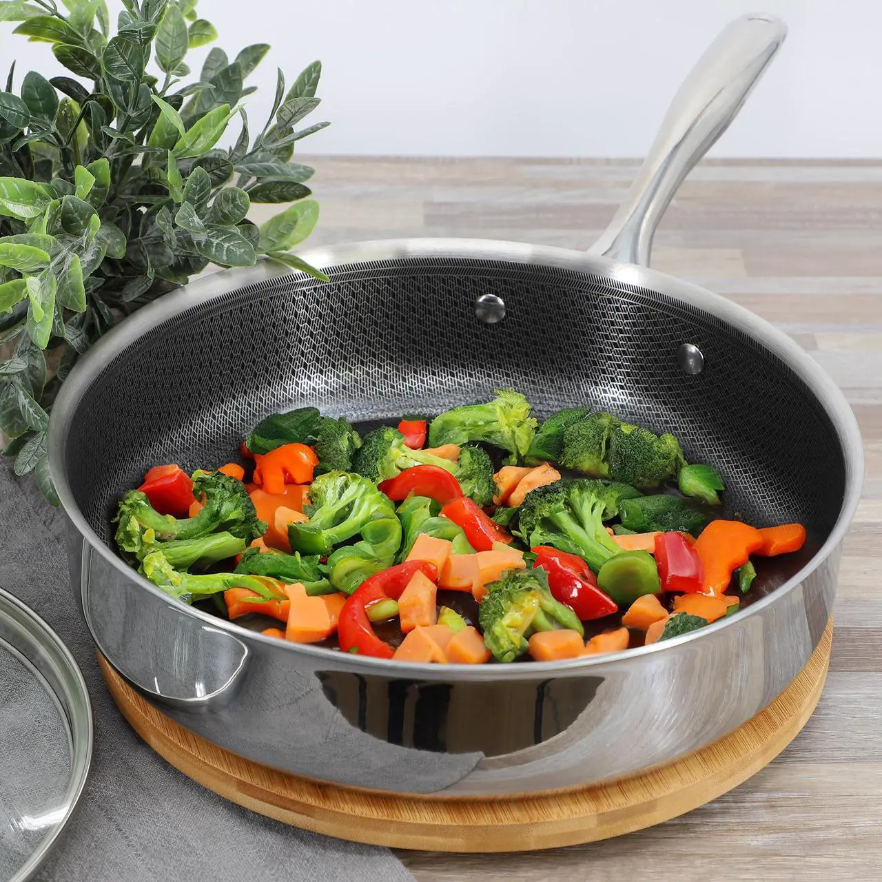 Alt view image 5 of 7 - Babish 13 Inch Cast Iron Everyday Pan with Handles in Black