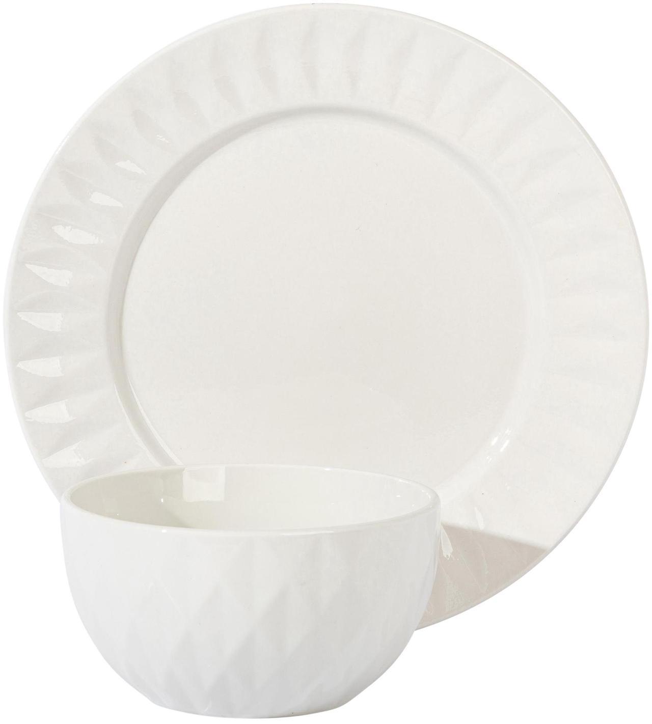 Alt view image 2 of 7 - Gibson Home Fine Ceramic 8 Piece Dinnerware Set in White