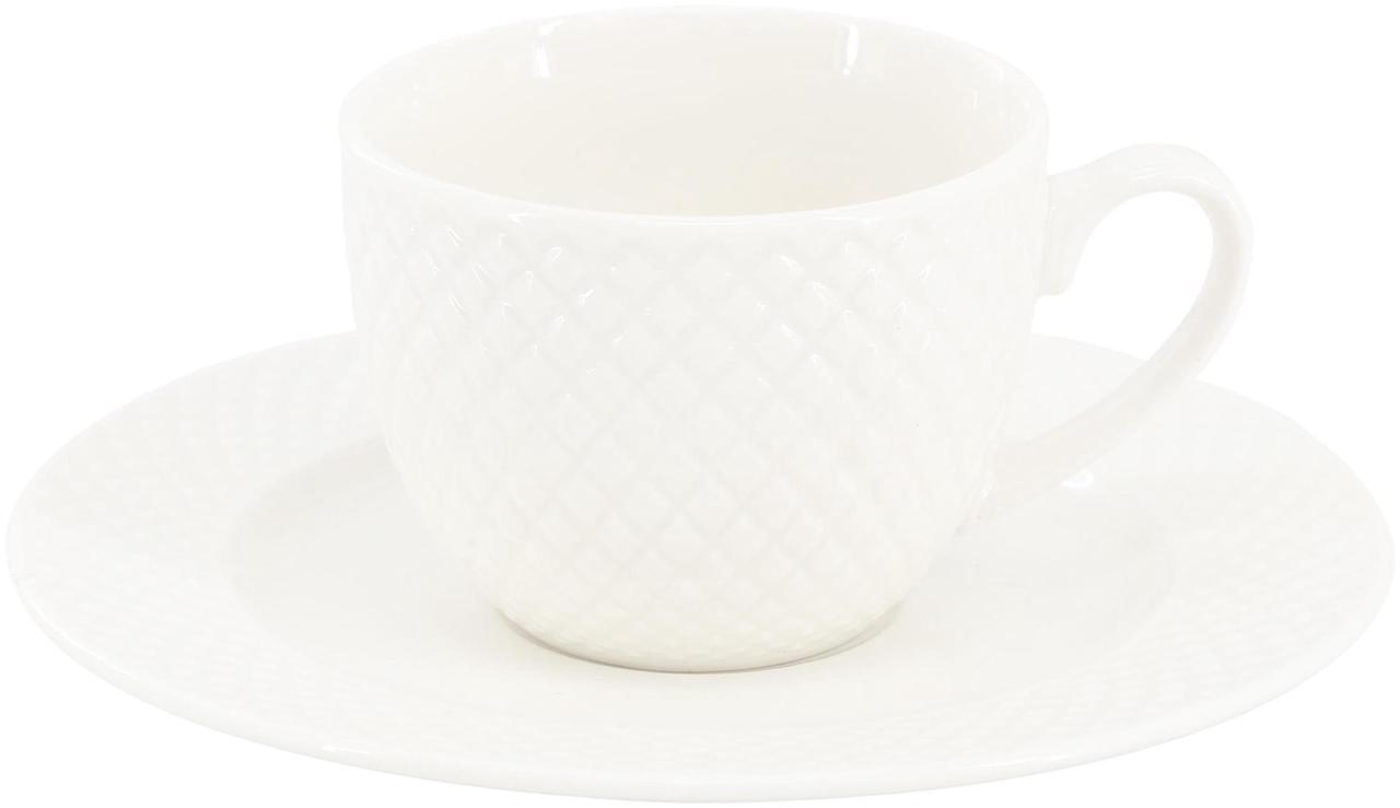 Alt view image 2 of 6 - Elama Sol 12 Piece 3 Ounce Porcelain Espresso Cup with Saucer Set in White